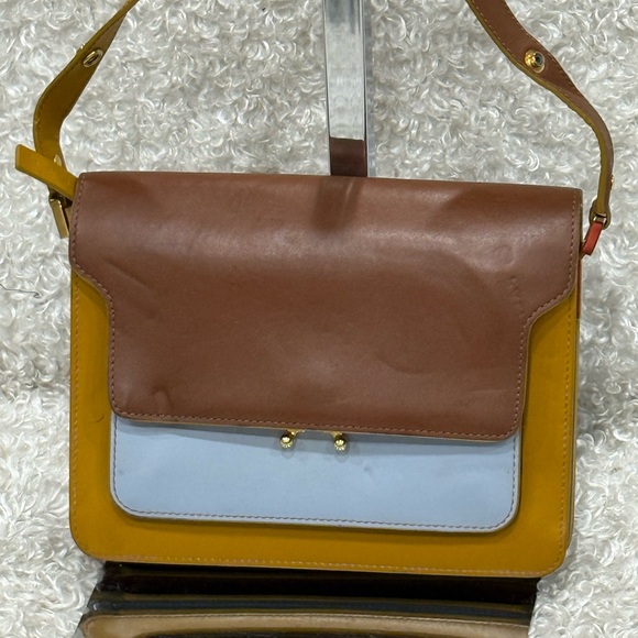 Marni Colorblock Leather Trunk Crossbody Bag - Picture 2 of 14
